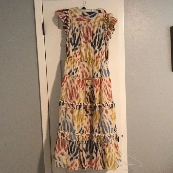 J. Crew - Point Sur PomPom Tiered Midi Dress - Picture 7 of 7